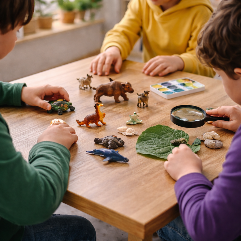 Groupe d’enfants lors d’un défi d’aventure